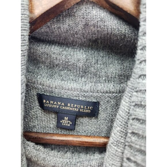 Banana Republic Womens Medium Luxury Cashmere Blend Gray Sweater - Picture 2 of 4